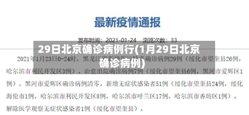 29日北京确诊病例行(1月29日北京确诊病例)-第2张图片