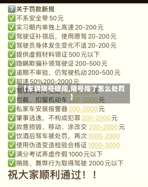 【车辆限号硬闯,限号闯了怎么处罚】-第2张图片