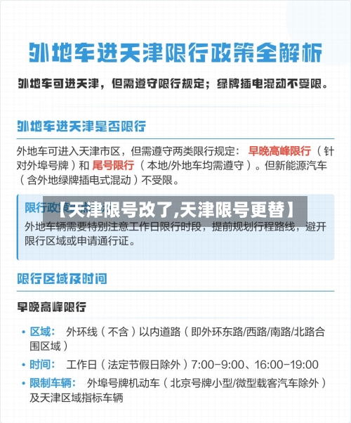 【天津限号改了,天津限号更替】-第2张图片