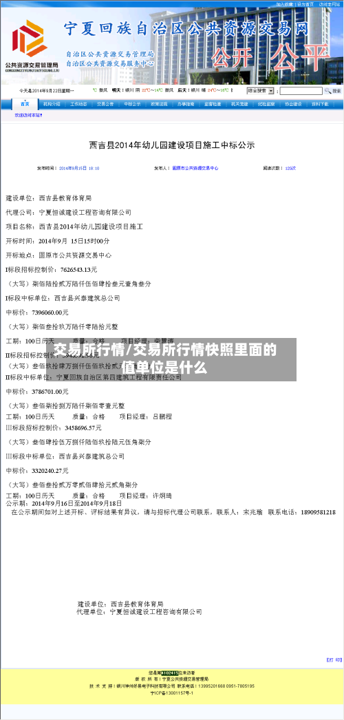 交易所行情/交易所行情快照里面的值单位是什么