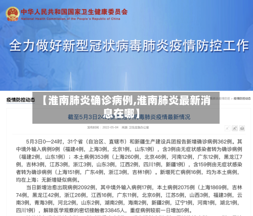 【淮南肺炎确诊病例,淮南肺炎最新消息在哪】-第3张图片