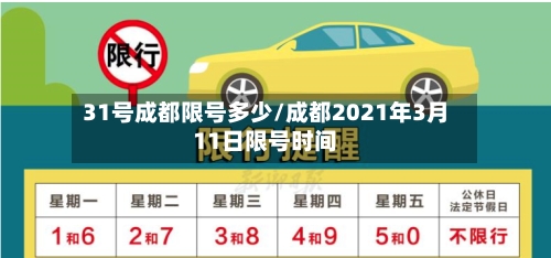 31号成都限号多少/成都2021年3月11日限号时间