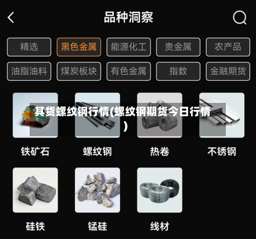 其货螺纹钢行情(螺纹钢期货今日行情)
