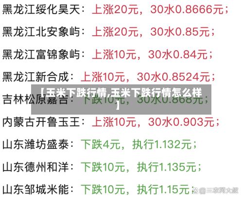 【玉米下跌行情,玉米下跌行情怎么样】-第1张图片