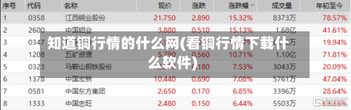 知道铜行情的什么网(看铜行情下载什么软件)-第2张图片
