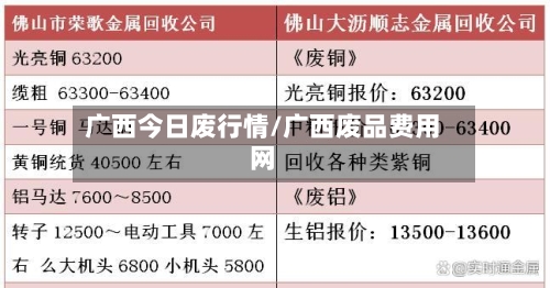 广西今日废行情/广西废品费用网