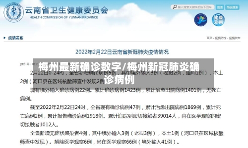 梅州最新确诊数字/梅州新冠肺炎确诊病例