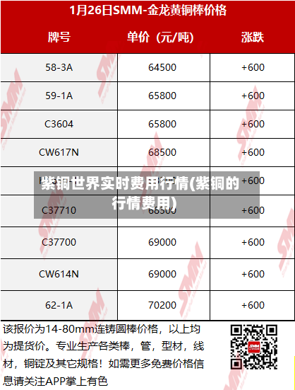 紫铜世界实时费用行情(紫铜的行情费用)-第2张图片