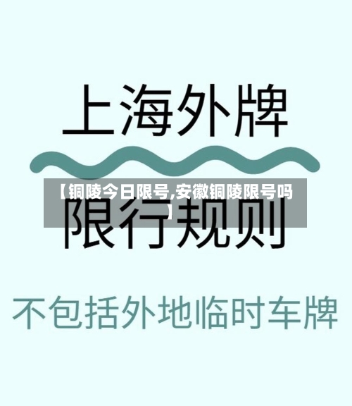 【铜陵今日限号,安徽铜陵限号吗】-第2张图片