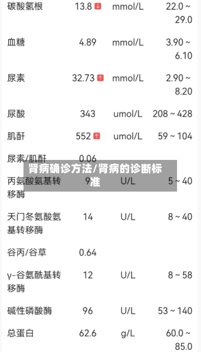 肾病确诊方法/肾病的诊断标准