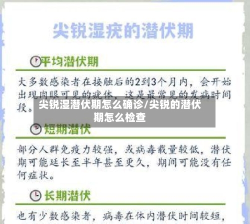 尖锐湿潜伏期怎么确诊/尖锐的潜伏期怎么检查