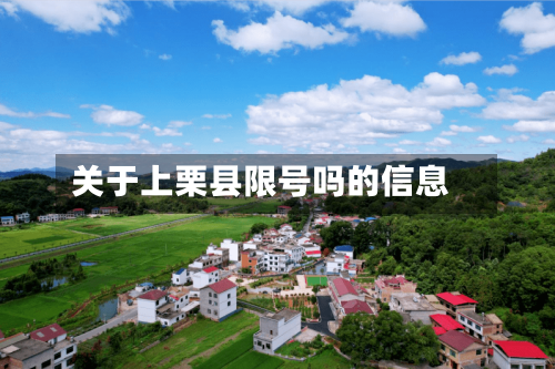 关于上栗县限号吗的信息